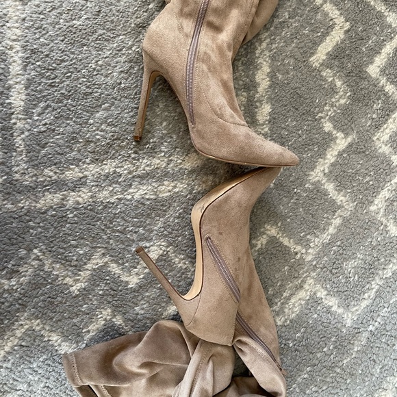 Taupe Suede Women's Boots - Picture 10 of 14